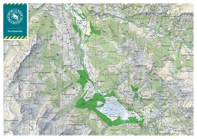 Waldgebiet der Burgergemeinde im Kiental (Datenquelle Swisstopo)