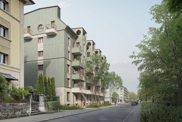 Visualisierung des Ersatzneubaus an der Zähringerstrasse in Bern