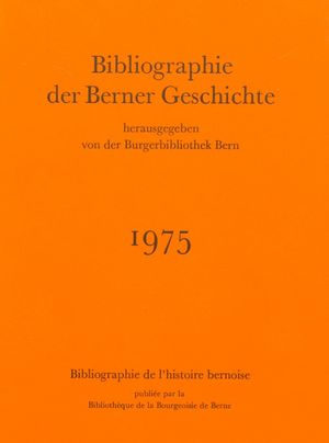Cover der Bibliographie der Berner Geschichte