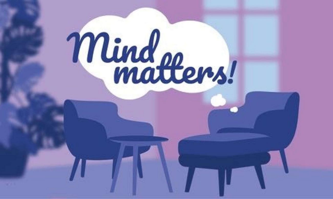 Illustration mit zwei Sesseln und dem Schriftzug ‹Mind matters!›