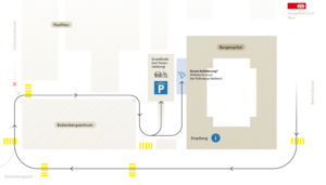 Standortplan Burgerspital am Bahnhofplatz 2 in Bern