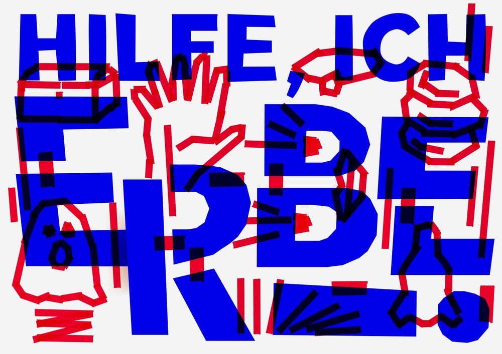 Visual der Ausstellung Hilfe, ich Erbe!