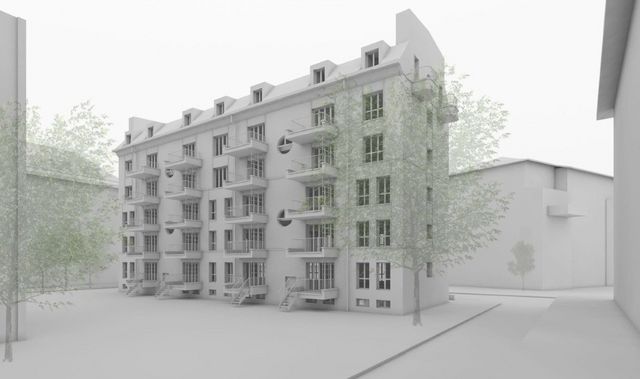 Modellvisualisierung des Ersatzneubaus an der Zähringerstrasse 19