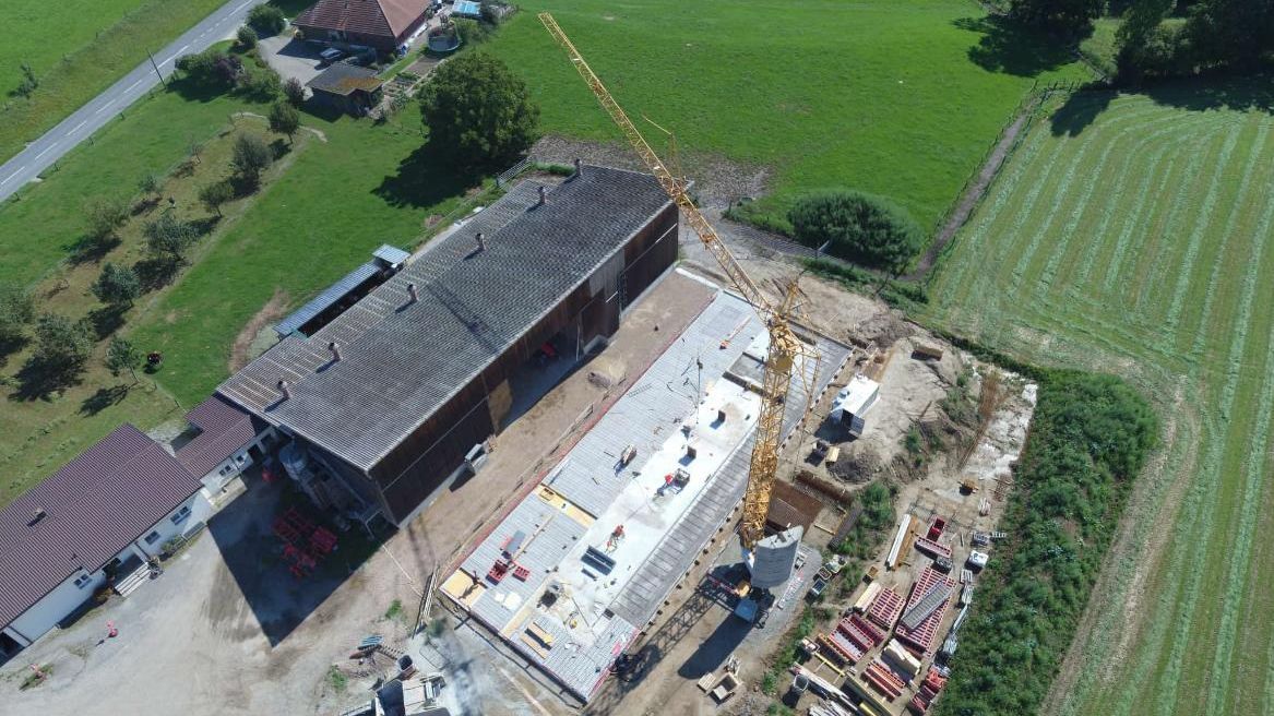 Vue aérienne de la propriété d'Agstorf à Guin