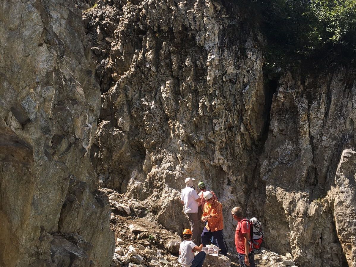 Steinwand als Symbolbild für die Mineralien- und Fossilienfreunde Bern