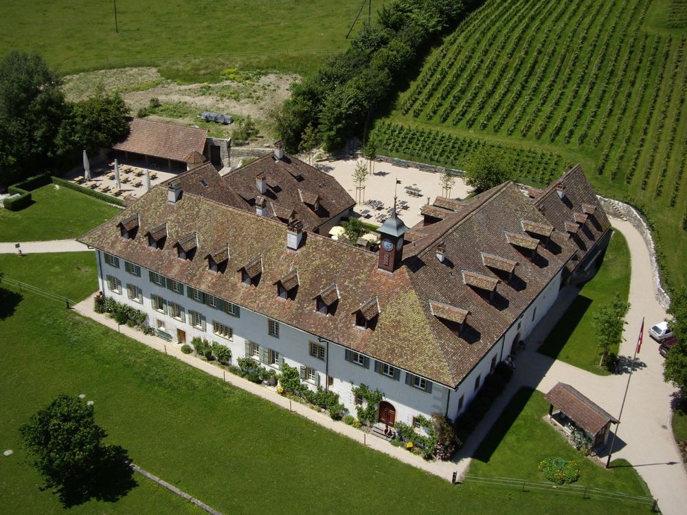 Klosterhotel aus der Vogelperspektive