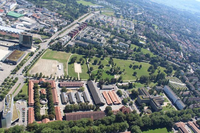 Springgartenareal aus der Vogelperspektive