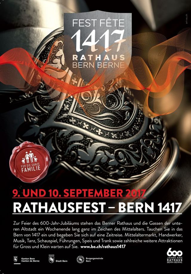 Flyer für das Jubiläum des Rathauses