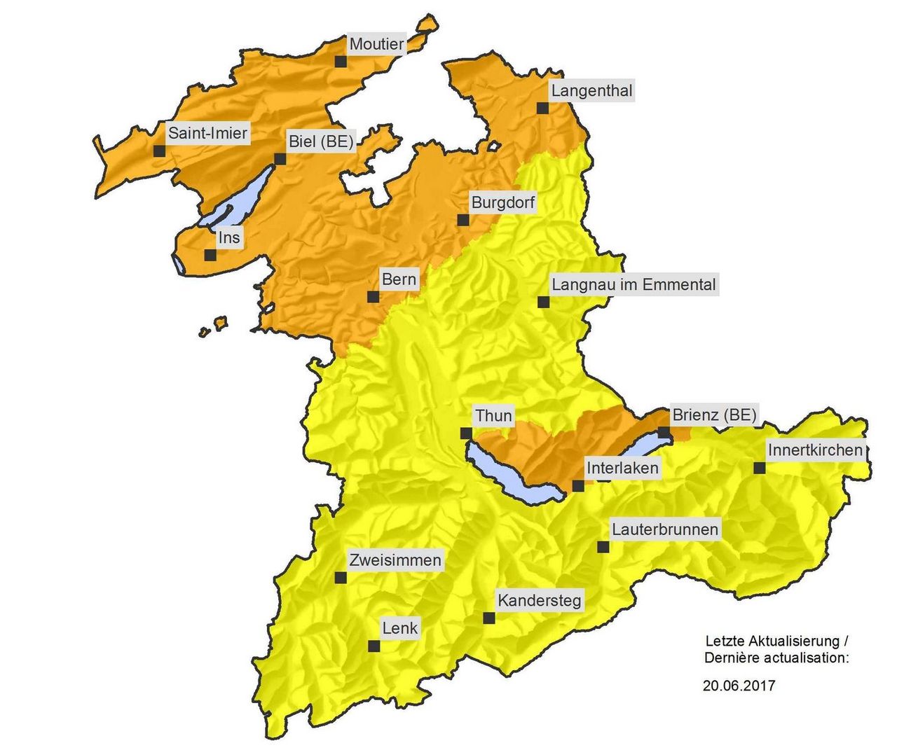 Gefahrenkarte Waldbrand