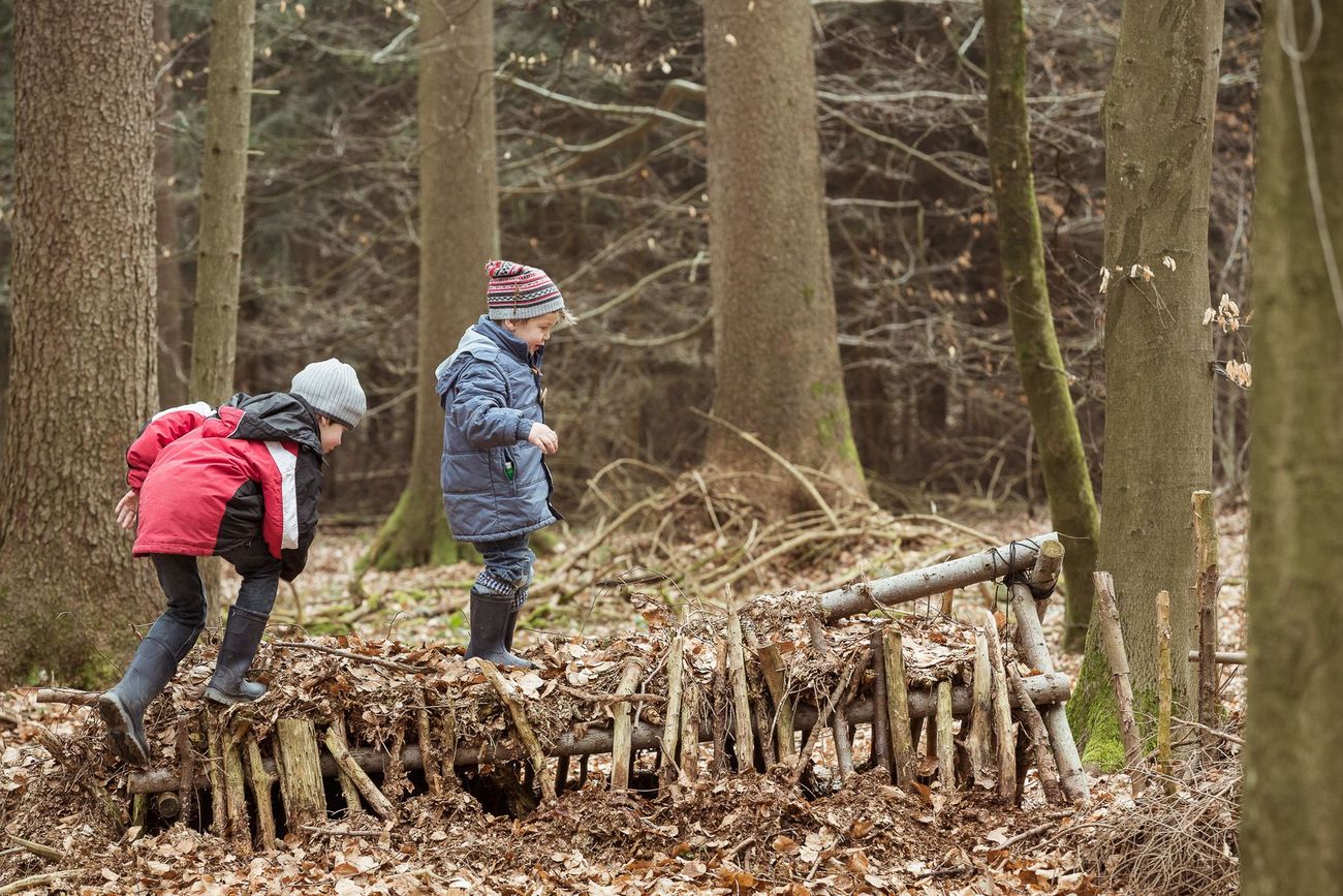 Kinder im Wald