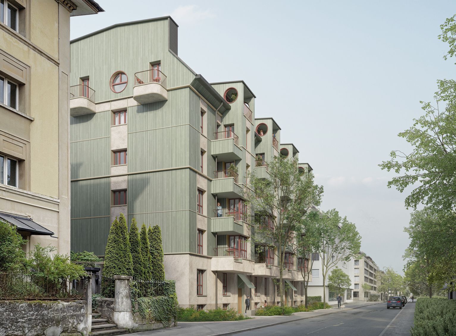 Visualisierung des Ersatzneubaus an der Zähringerstrasse in Bern