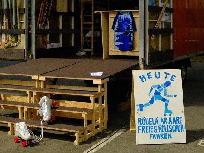 Rollschuhfahren an der Aare