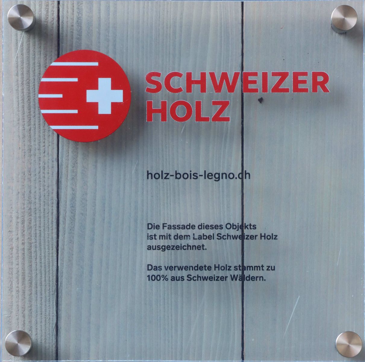 Das Label von "Schweizer Holz"