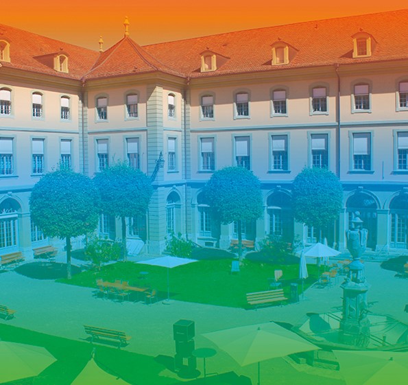 Der Innenhof des Burgerspitals ist zu sehen