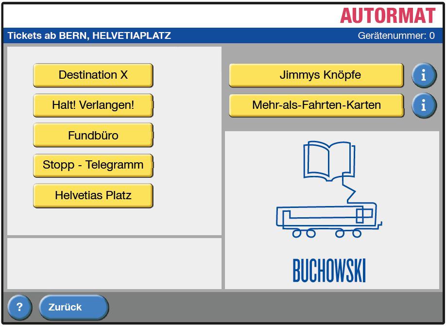 Am «Autormat» ein literarisches Billett lösen