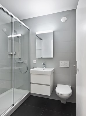 Jupiterstrasse 45, Badezimmer Musterwohnung