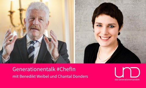 Generationentalk #ChefIn mit Benedikt Weibel und Chantal Donders