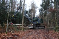 Forst Holzernte, Vollernter Elenor (©Burgergemeinde Bern)