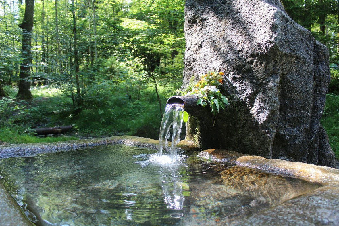 Zurzeit kein Wasser aus dem Glasbrunnen